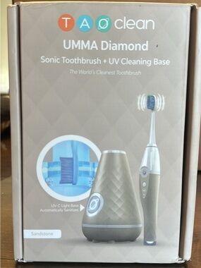 TAO Clean UMMA Diamond Sonic Toothbrush with UV Cleaning Base - Sandstone